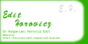 edit horovicz business card
